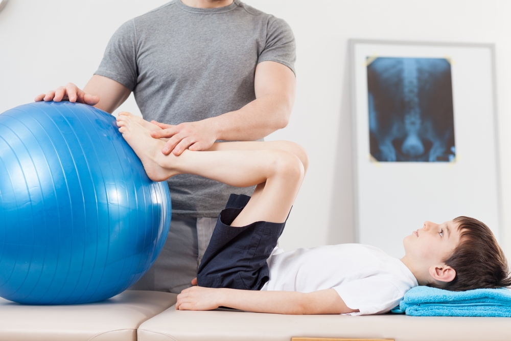 Exercise with a fitness ball